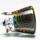 Unity Glassworks - 4 Hole Worked Opal Horn Slide - 18mm - Rainbow & Galaxy - The Cave