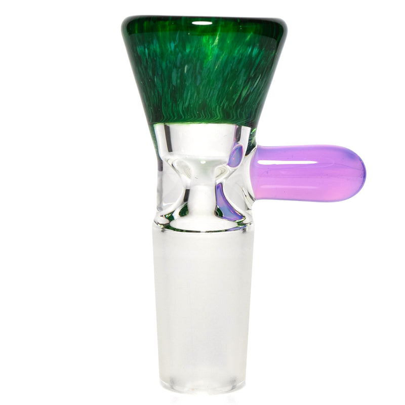 Unity Glassworks - Single Hole Martini Slide - 14mm - Exp. Green & CFL Mirage - The Cave