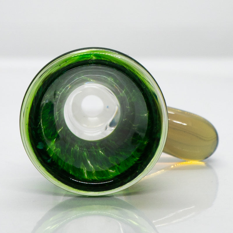 Unity Glassworks - Single Hole Martini Slide - 14mm - Exp. Green & CFL Mirage - The Cave