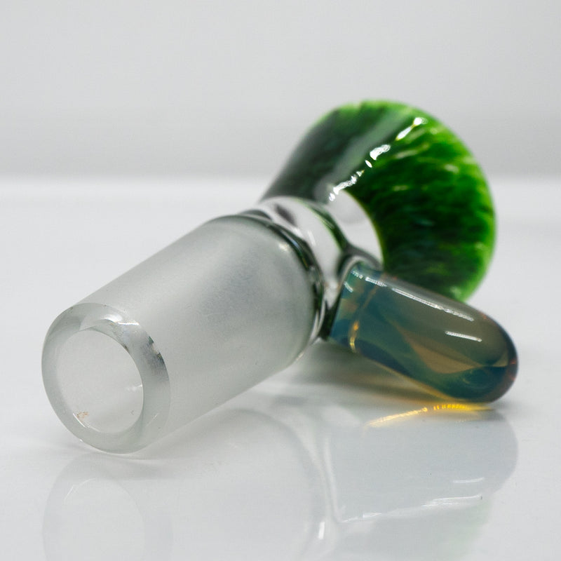 Unity Glassworks - Single Hole Martini Slide - 14mm - Exp. Green & CFL Mirage - The Cave