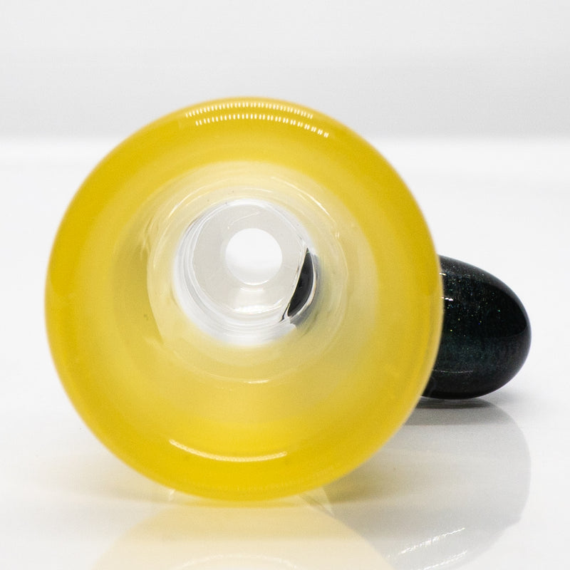 Unity Glassworks - Single Hole Martini Slide - 14mm - CFL Pastel Serum & Unobtainium - The Cave