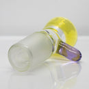 Unity Glassworks - Single Hole Martini Slide - 18mm - CFL Sunset Slyme & Purple Rain - The Cave