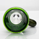 Unity Glassworks - Single Hole Martini Slide - 18mm - Exp. Green & Metal Fleck - The Cave