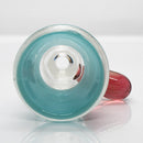 Unity Glassworks - Single Hole Martini Slide - 18mm - Agua Azul & Gold Ruby - The Cave