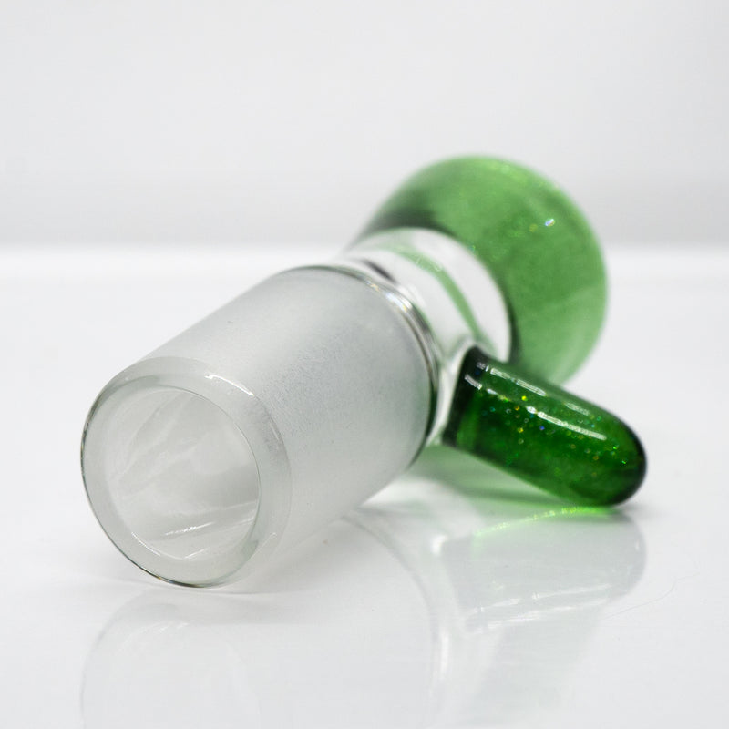 Unity Glassworks - Single Hole Martini Slide - 18mm - Green Stardust - The Cave