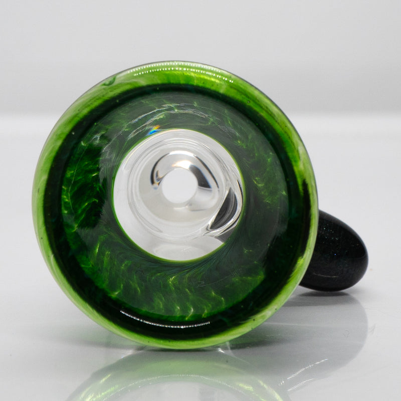 Unity Glassworks - Single Hole Martini Slide - 18mm - Exp. Green & Unobtainium - The Cave