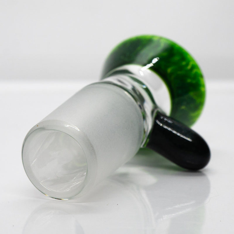Unity Glassworks - Single Hole Martini Slide - 18mm - Exp. Green & Unobtainium - The Cave