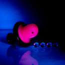 Unity Glassworks - Spinner Cap - Pomegrante/Cherry & UV White Satin - The Cave