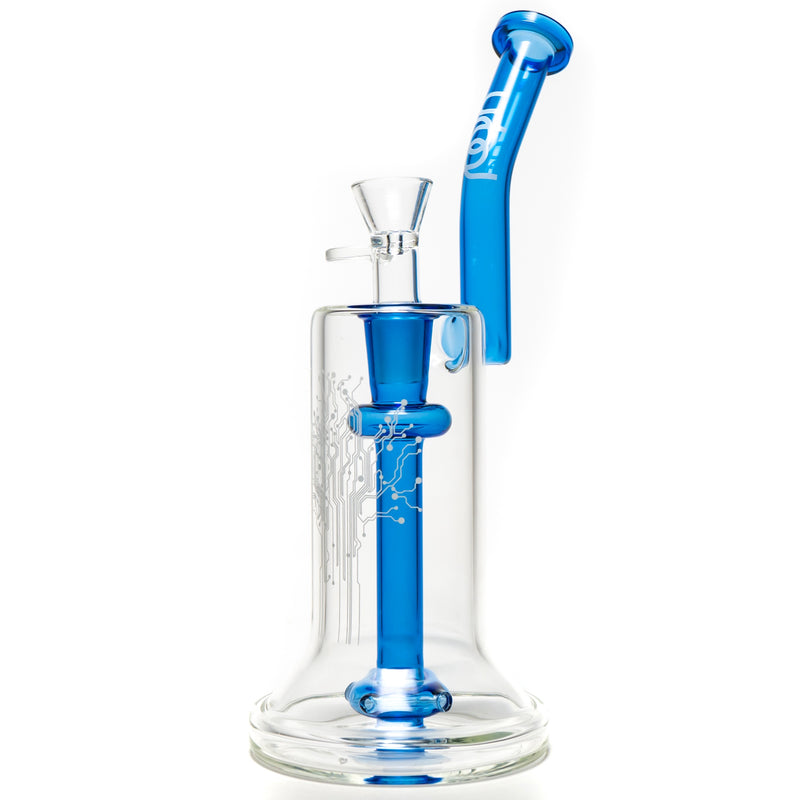 Urbal Technologies - Hybrid 4 Hole Bubbler - 18mm - Blue w/ White Tree Label - The Cave