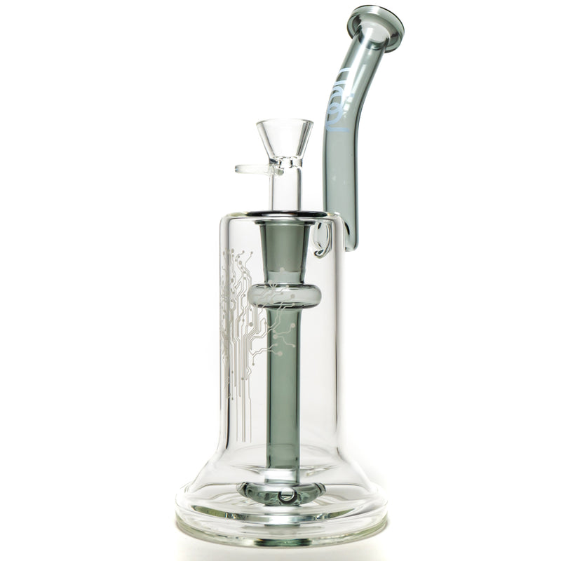 Urbal Technologies - Hybrid 4 Hole Bubbler - 18mm - Smoke w/ White Tree Label - The Cave