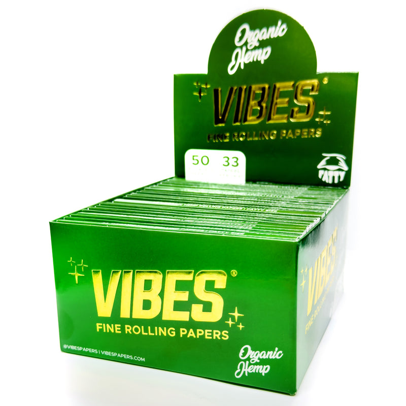 Vibes - Fatty Organic Hemp - 33 Paper Booklet - 50 Pack Box - The Cave