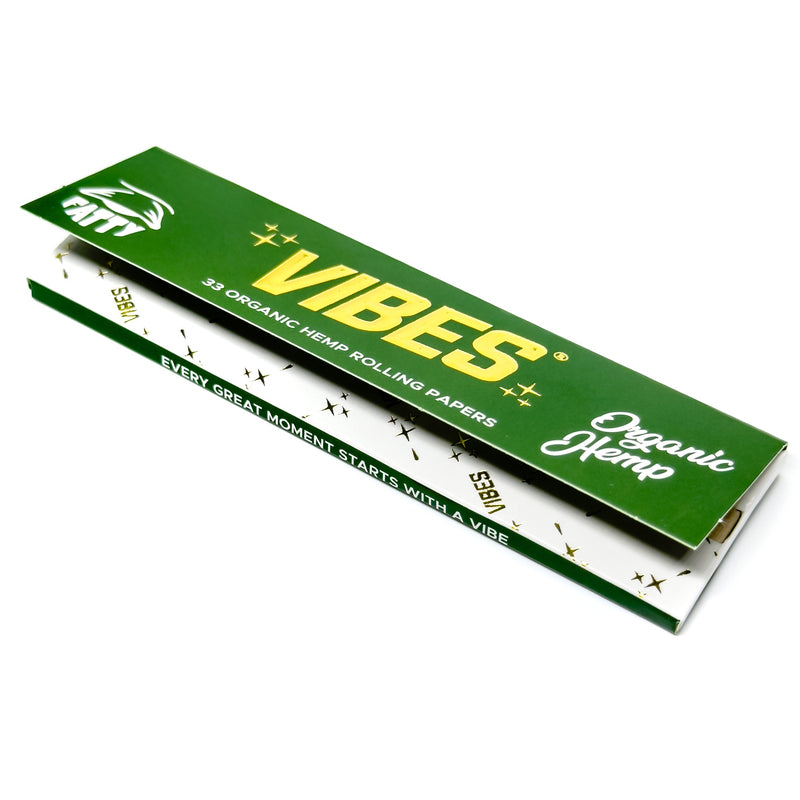 Vibes - Fatty Organic Hemp - 33 Paper Booklet - Single Pack - The Cave