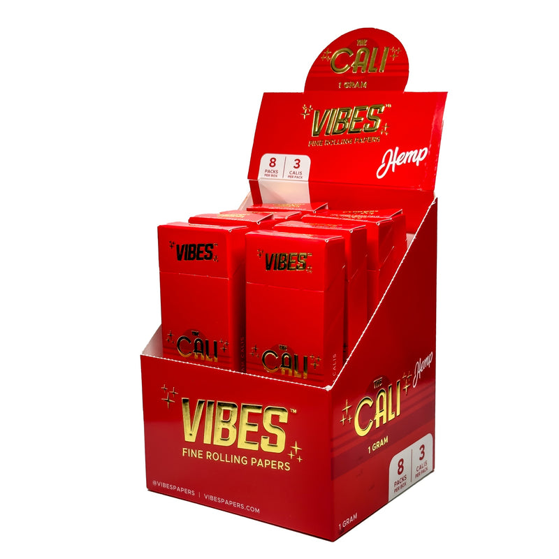 Vibes - The Cali - Hemp - 3 Cones - 1 Gram - 8 Pack Box - The Cave
