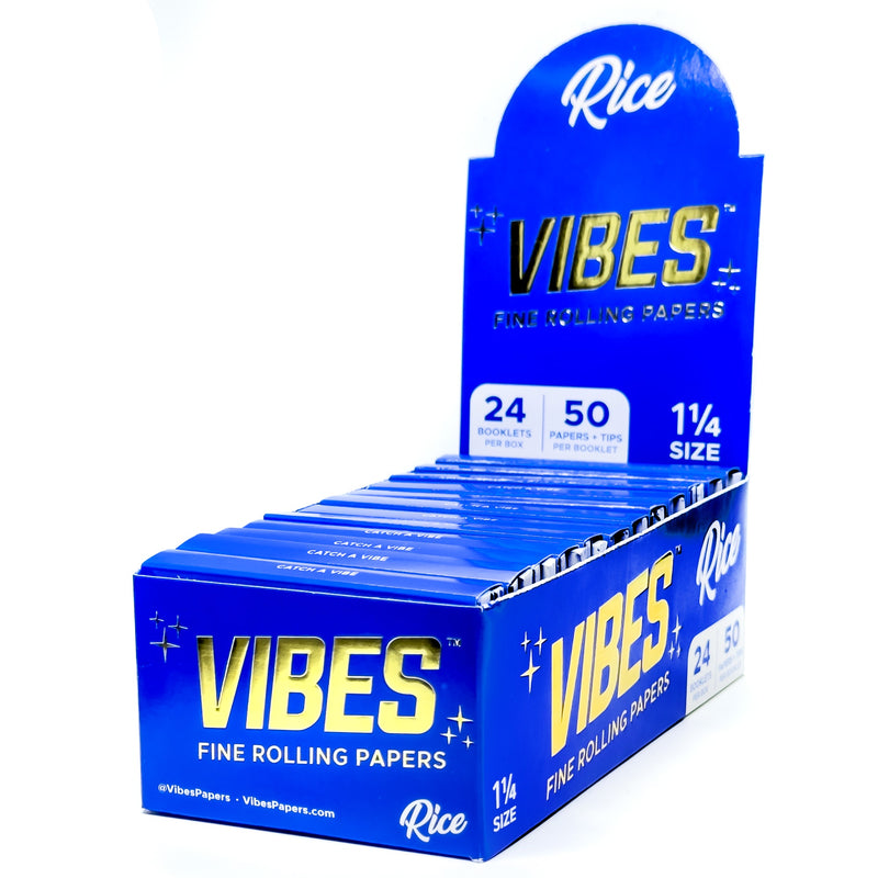 Vibes - 1.25 Rice - 50 Paper Booklet w/ Tips - 24 Pack Box - The Cave