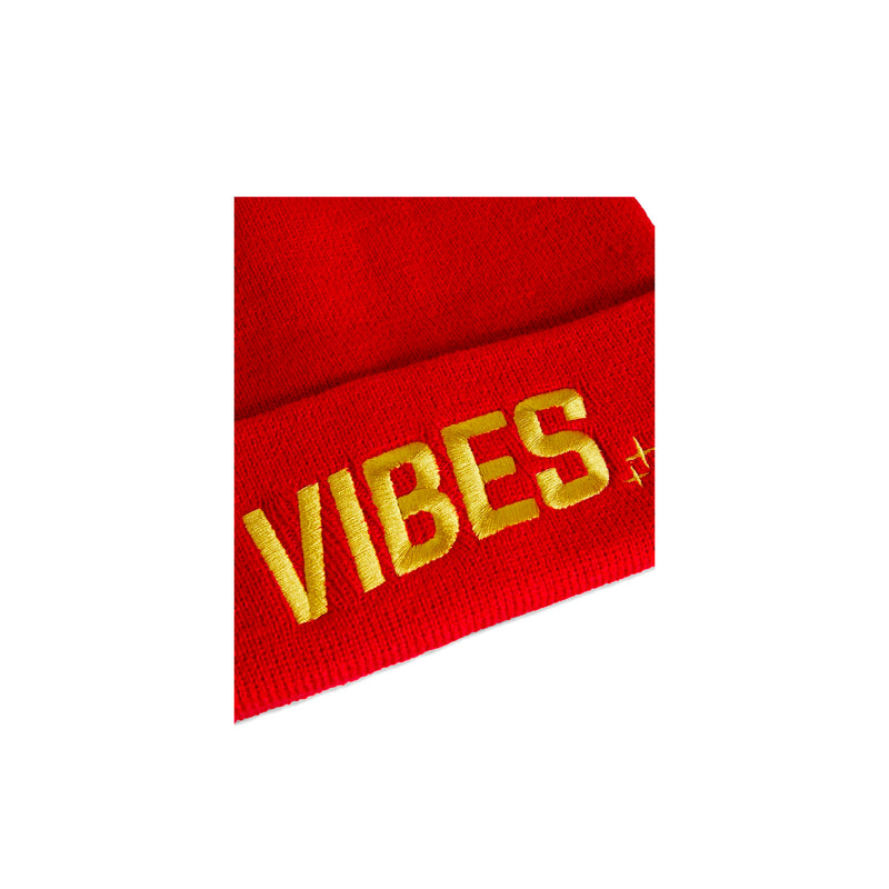 Vibes - Beanie - Red - The Cave