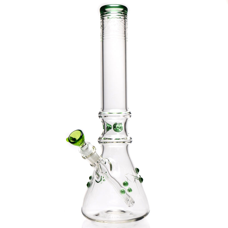 Wil Glass - Beaker - 50x5 - Green Stardust Accents - The Cave