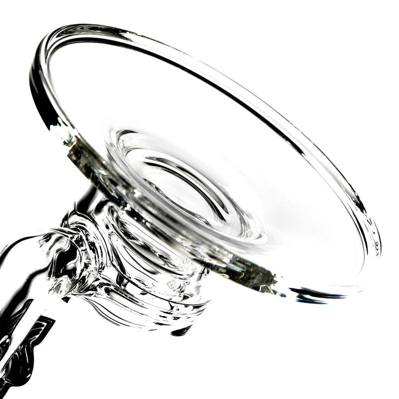 ZOB Glass - 16" Reduced Straight Zobello Perc - Striped Instrum Label - Black & White - The Cave