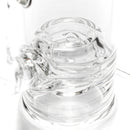 ZOB Glass - 18" Straight Zobello to 8 Arm Tree Perc - Pyramids Label - Blue & Sandblast - The Cave