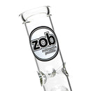 ZOB Glass - 18" Straight Zobello to UFO Perc - Circle Instrum Label - Black & White - The Cave