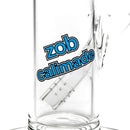 ZOB Glass - 16" Straight Wubbler 8 Arm Tree Perc - Pyramids Label - Blue & Black - The Cave