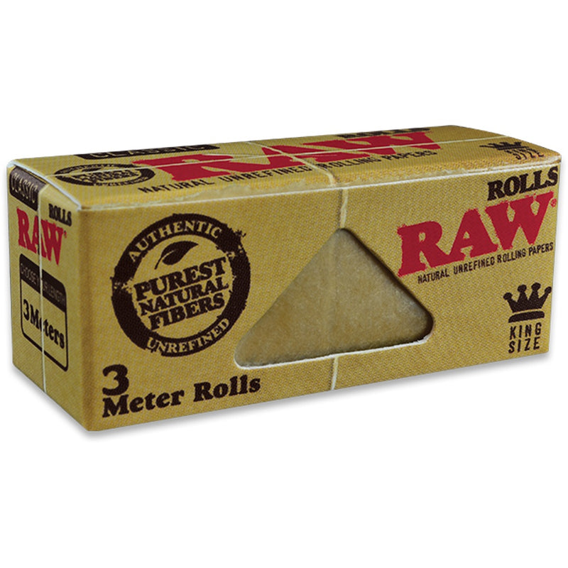 RAW - King Size Classic Rolls 3 Meter - Single Pack - The Cave