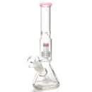 Shooters - 12" Diamond Base Beaker - Shower Head - Pink Accent - The Cave