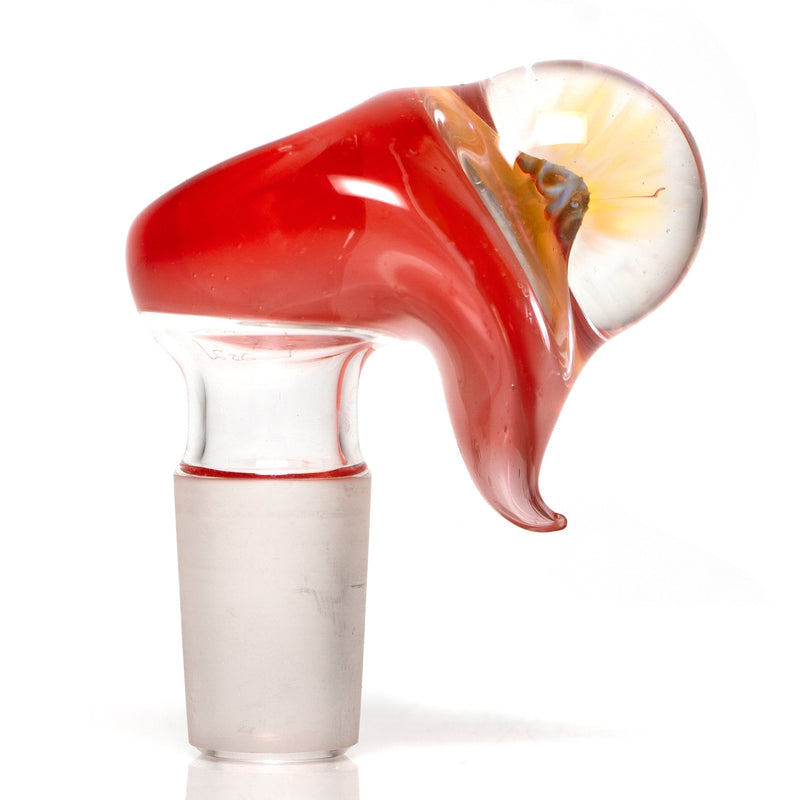 Freeek Glass - Brain Slide - 18mm - Opaque Red - The Cave