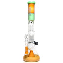 ROOR.US - 99 Series - 18” Fixed Beaker w/ Barrel Perc - Tangie & Mint - White & Black Label - The Cave