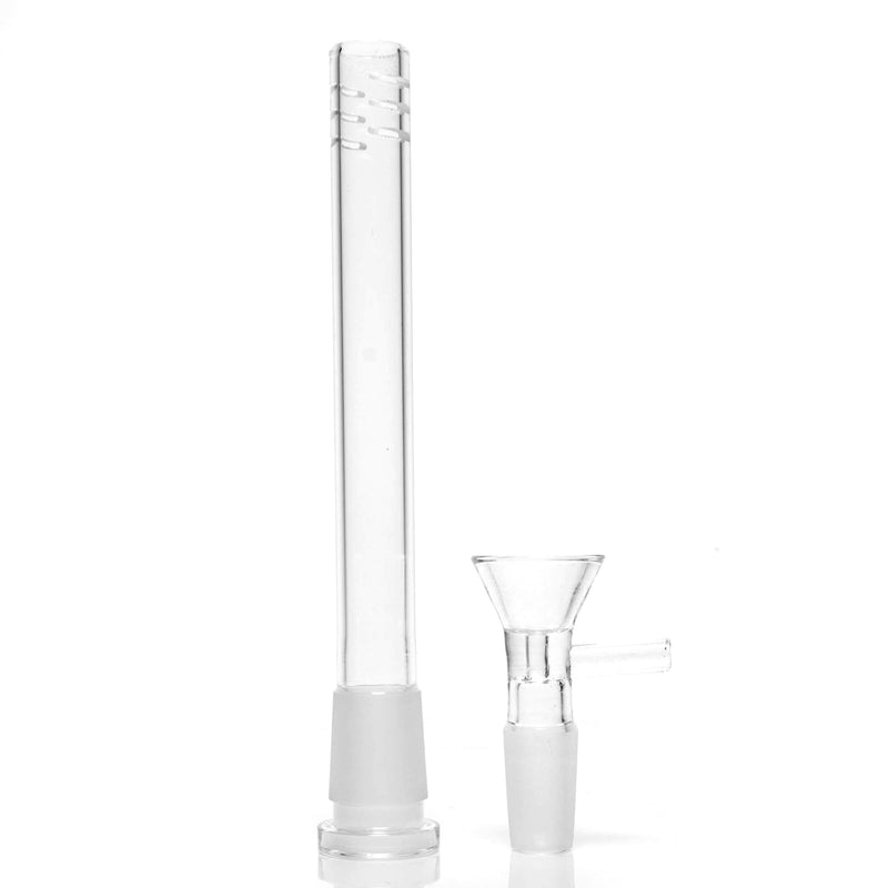 Shooters - 19" Double Circ Beaker - Milky Blue Accent - The Cave