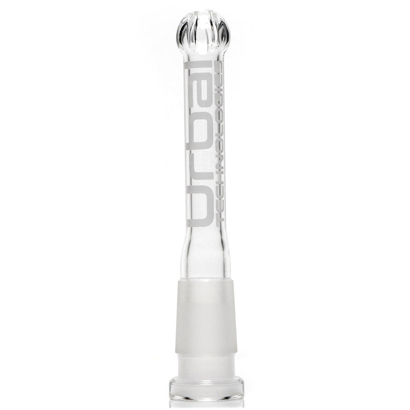 Urbal Technologies - 6 Slit Downstem - 4" - Clear w/ White - The Cave