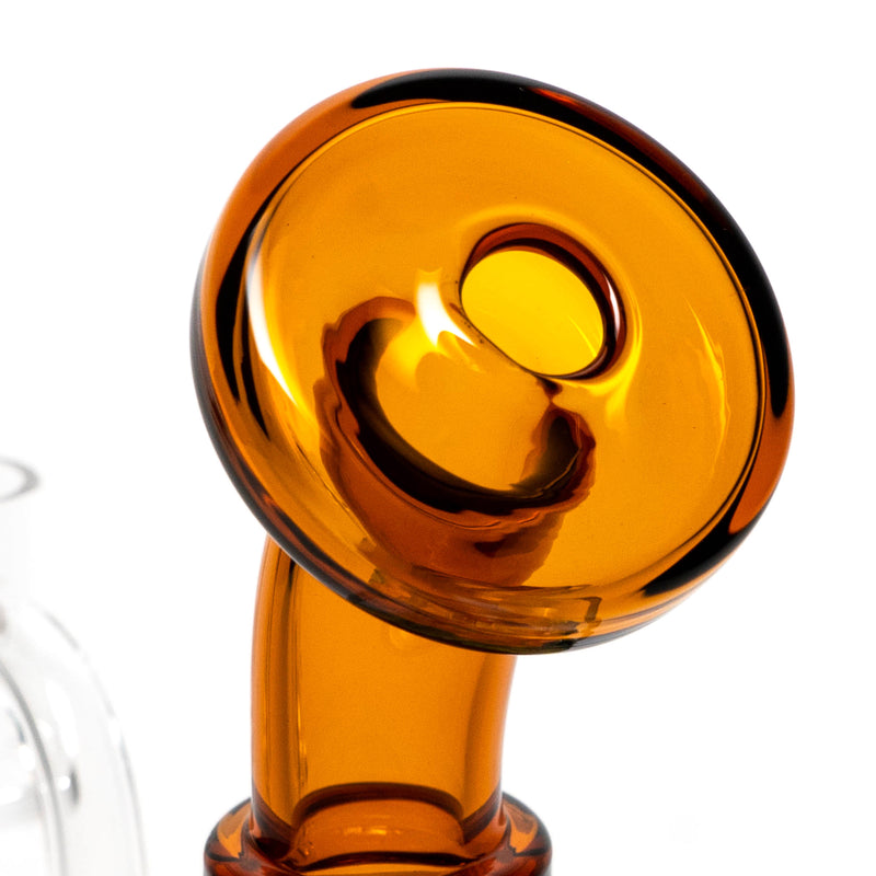 Shooters - Straight Foot Vase Bubbler - Amber Accent - The Cave