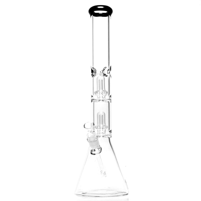 Shooters - 19" Double Circ Beaker - Black Accent - The Cave