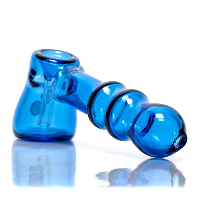 Shooters - Dimple Grip Hammer Bubbler - Blue & White - The Cave