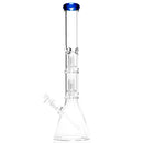 Shooters - 19" Double Circ Beaker - Blue Accent - The Cave