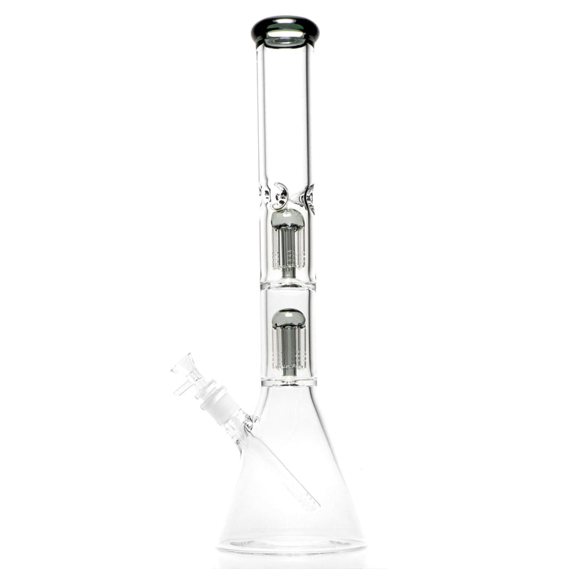 Shooters - 19" Double Tree Beaker - Smoke Accent - The Cave