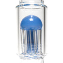 Shooters - 12" Tree Perc Diamond Base Beaker - Milky Blue Accent - The Cave