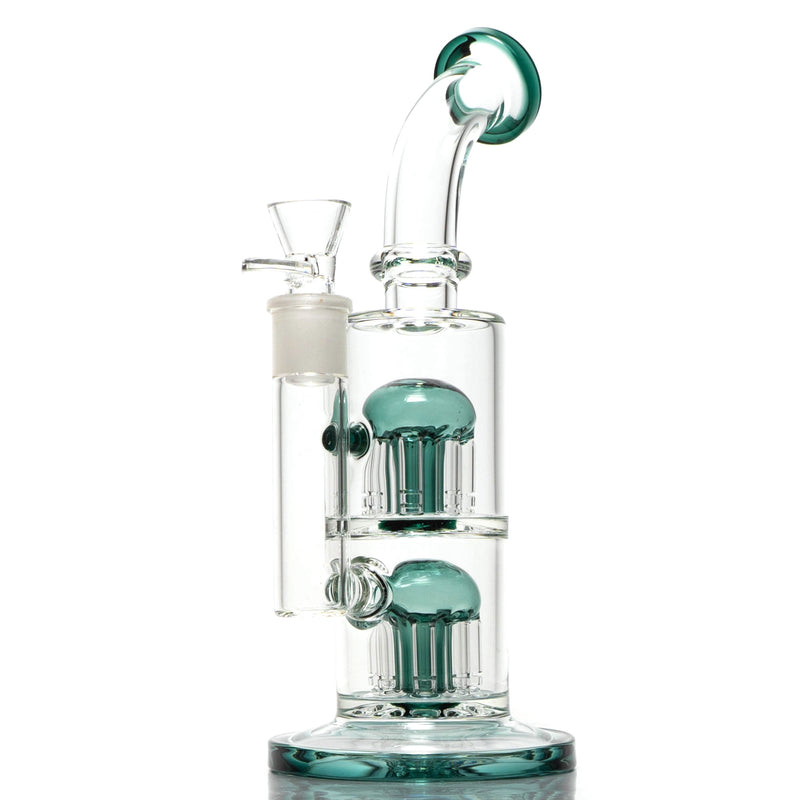 Shooters - Double Tree Perc Rig - Teal Accents - The Cave