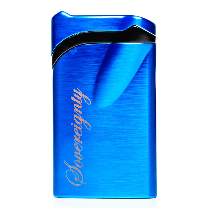 Vector X Sovereignty - Ultra - Single Flame Torch Lighter - Metallic Blue - The Cave