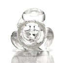 ROOR.US - 99 Series - 18” Fixed Straight w/ Barrel Perc - Smoke & White - Black & White Label - The Cave