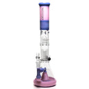 ROOR.US - 99 Series - 18” Fixed Beaker w/ Barrel Perc - Pink & Purple - White & Black Label - The Cave