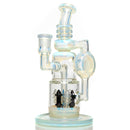 Ill Glass - Custom Flux Cycler w/ Stabilization Pylons - UV Neo Light & Crushed Opal - The Cave