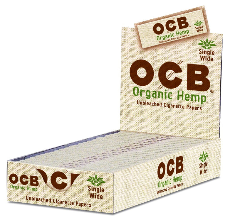 OCB - Single Wide Organic Hemp - 24 Pack Box - The Cave