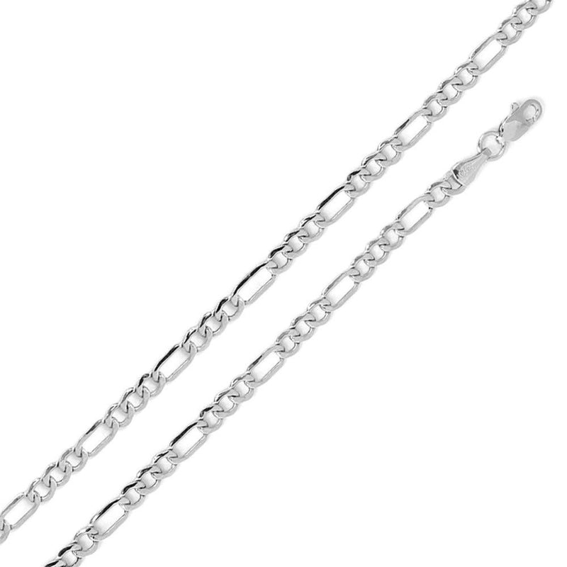 Sterling Silver - 4.6mm Flat Figaro Chain - 24" - The Cave