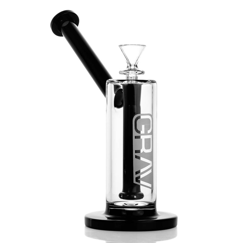 Grav Labs - Large Upright Bubbler - Clear & Black - The Cave