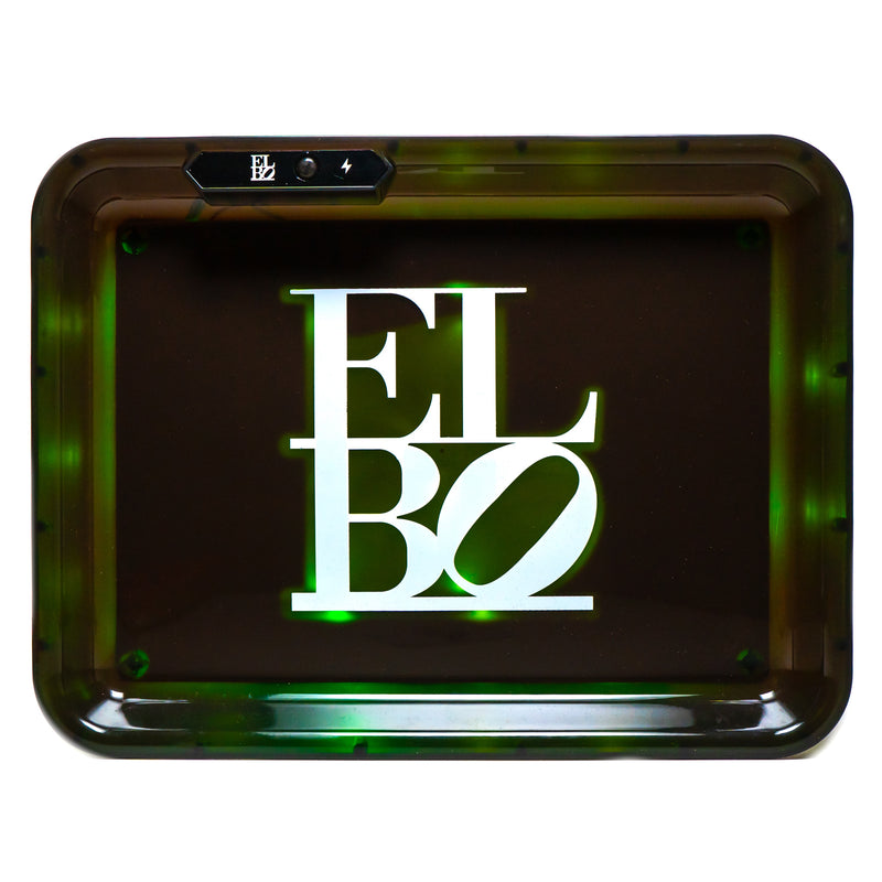 Elbo - Glow Rolling Tray - Black - The Cave