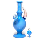 Brando - 10mm Half Blasted Ball Rig - Milky Blue w/ Cobalt - Fume Cluster Millie - The Cave