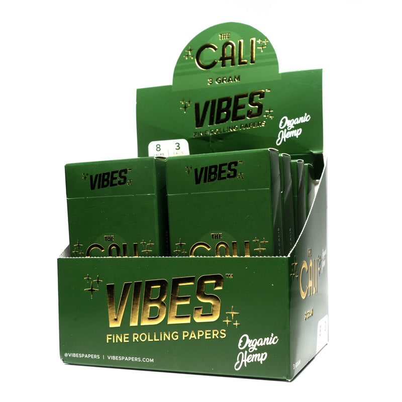 Vibes - The Cali - Organic Hemp - 3 Cones - 3 Gram - 8 Pack Box - The Cave