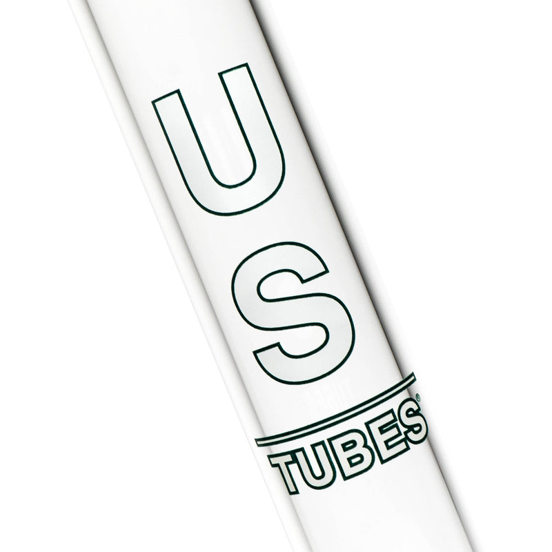 US Tubes - 17" Beaker 50x5 - Constriction - White & Teal Vertical Label - The Cave