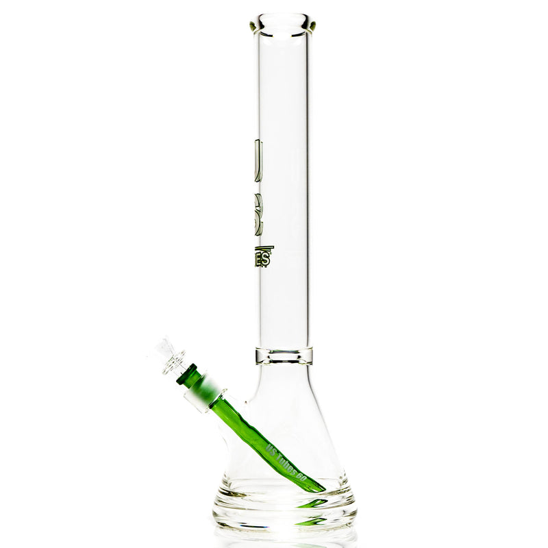 US Tubes - 17" Beaker 50x5 - Constriction - White & Green Vertical Label - The Cave
