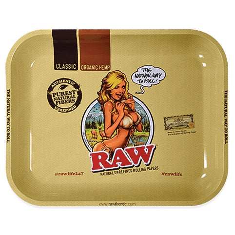 Raw - Rolling Tray - "Girl" - Large - The Cave